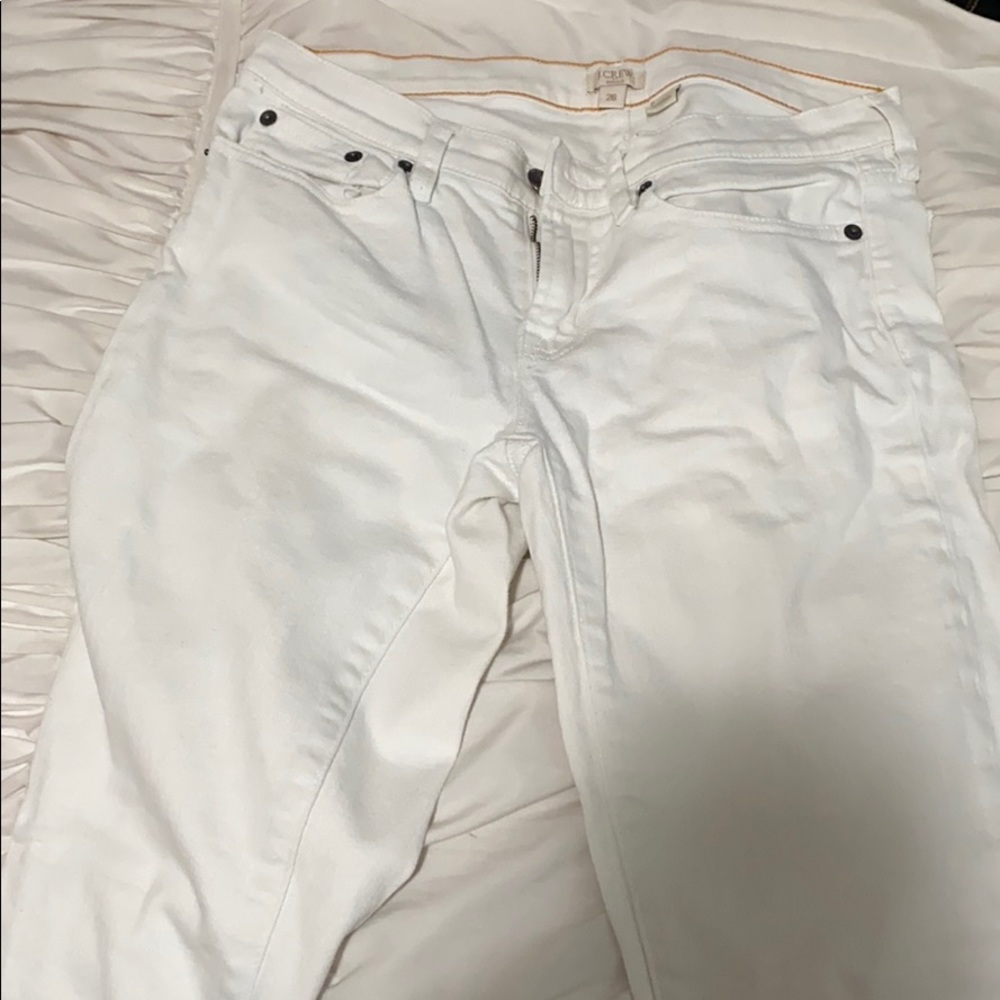 White JCREW cropped jeans